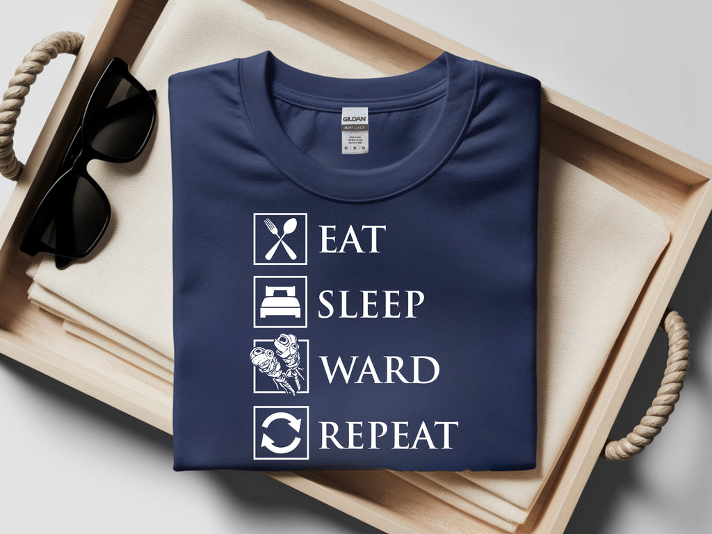 Eat Sleep Ward Repeat Shirt | Funny Dota 2 Support Meme T-Shirts for Gamers and Dota Players