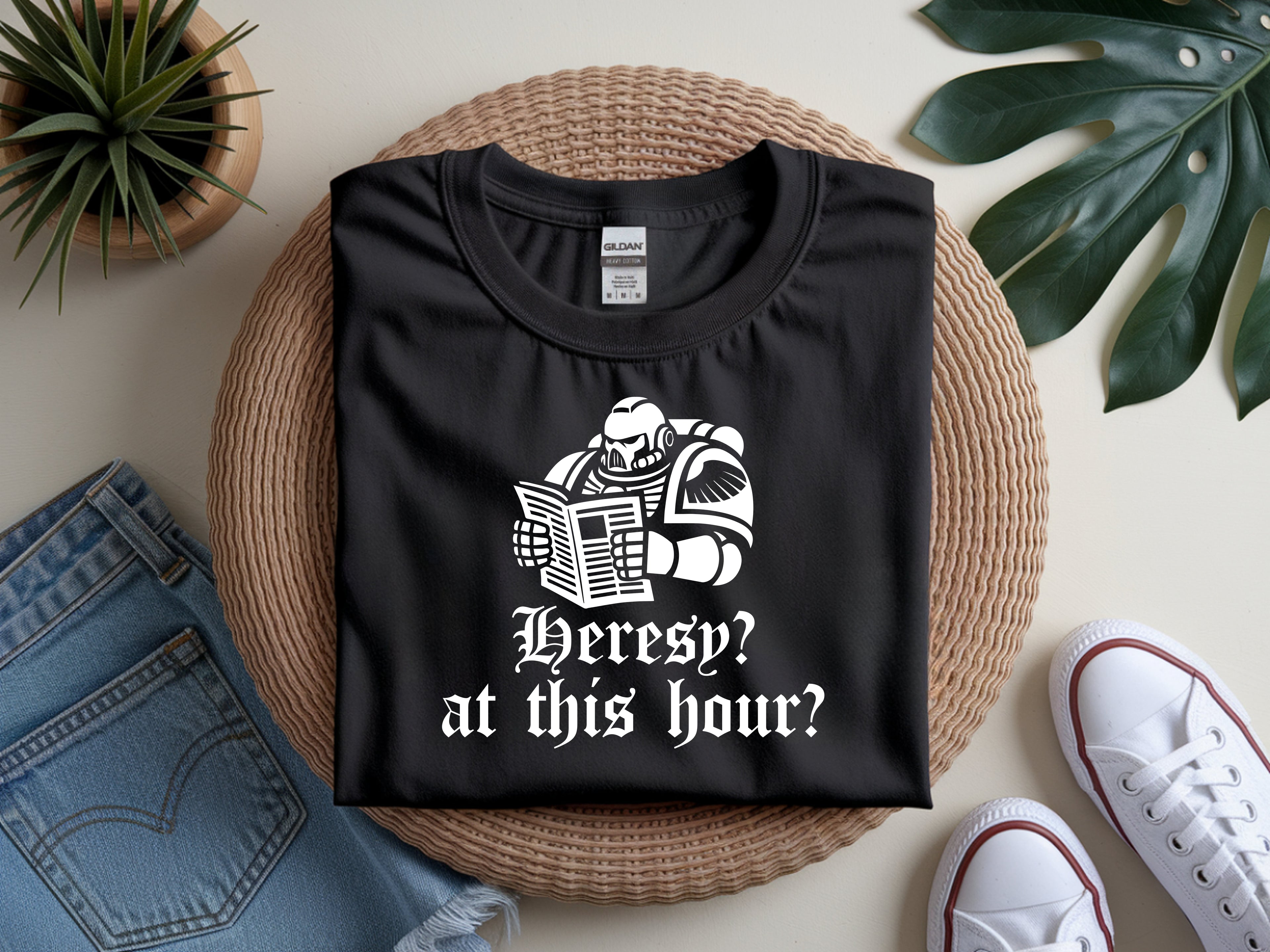 Heresy? At This Hour? Shirt | 40k Shirts | Funny Warhammer 40K T-Shirt