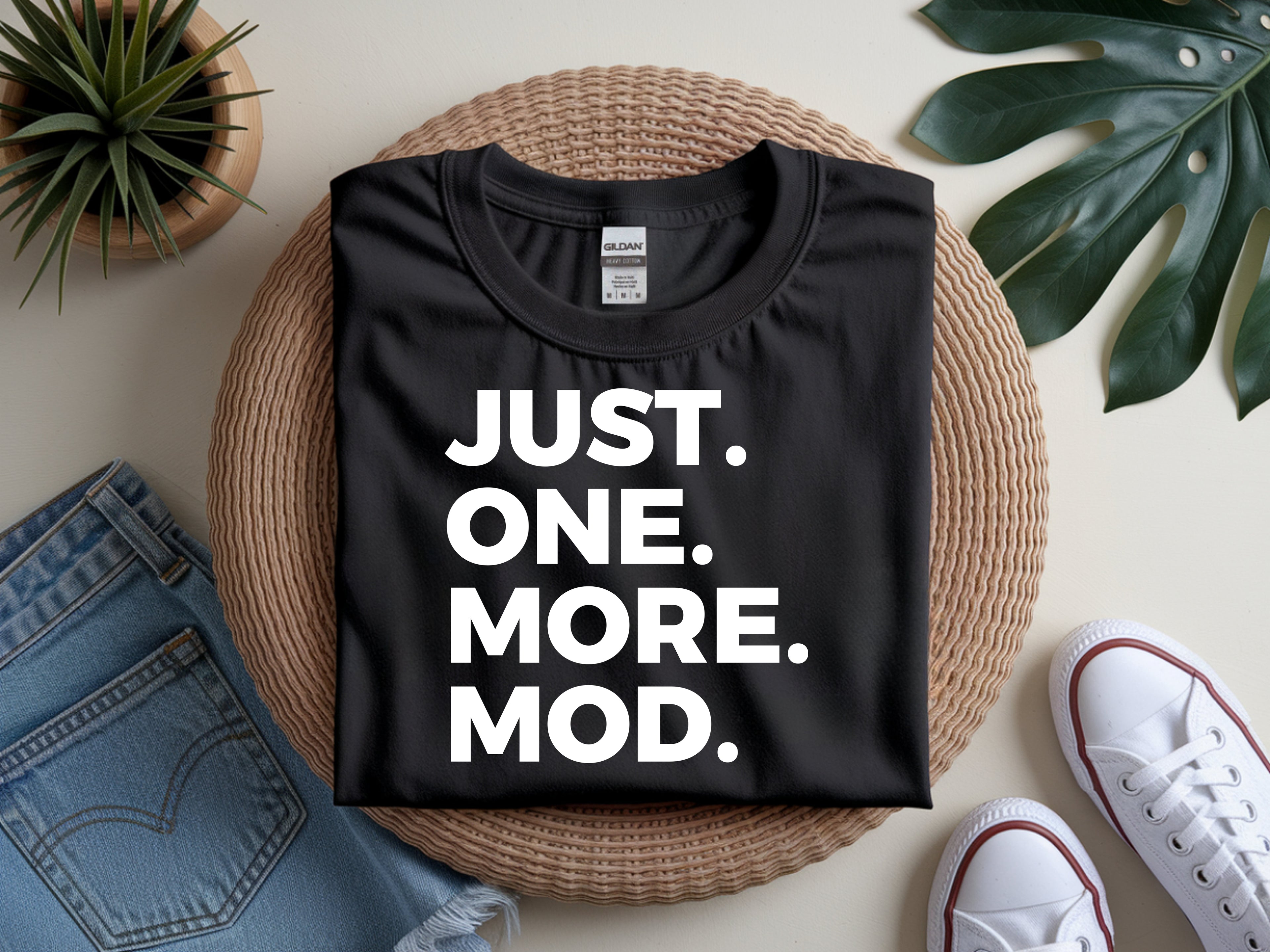 Just One More Mod Shirt | Funny Gaming T-Shirt for PC Players and Mod Lovers | Modding T-Shirt
