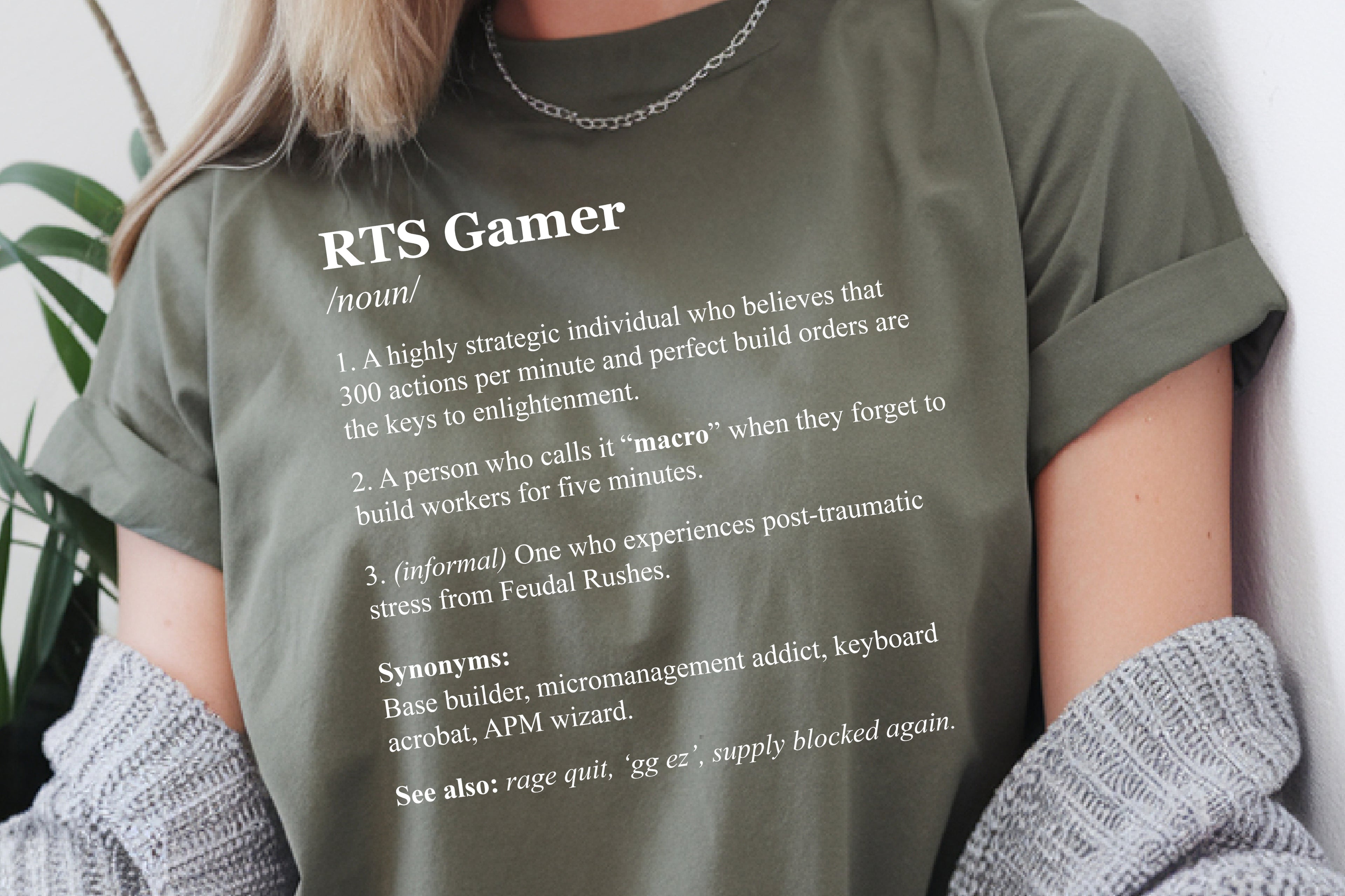 RTS Gamer Definition Shirt | Age of Empires Inspired Shirt | Funny Real Time Strategy Meme T-Shirt for RTS Fans