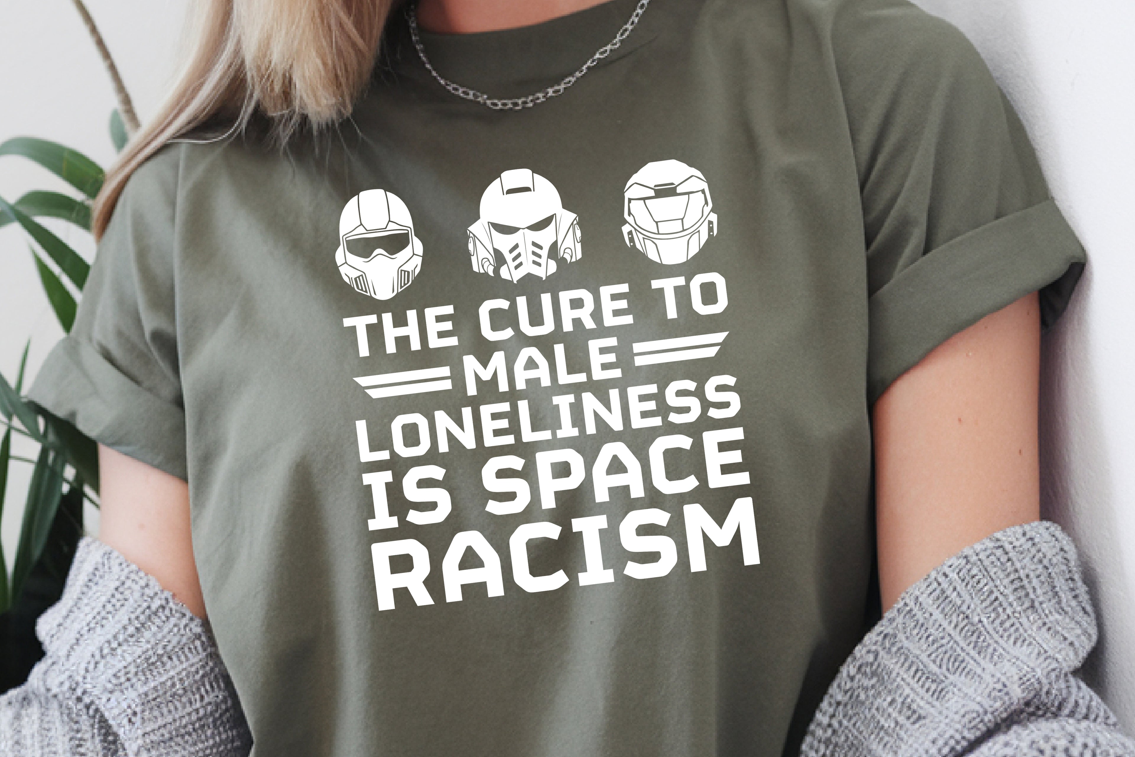 Funny Warhammer and Helldivers 2 Shirt | 40k Shirts | The Cure to Male Loneliness is Space Racism | Warhammer T-Shirt